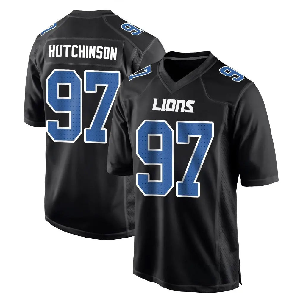 D.Lions #97 Aidan Hutchinson Player Black Fashion Home Game Ldoa Stitched Jerseys