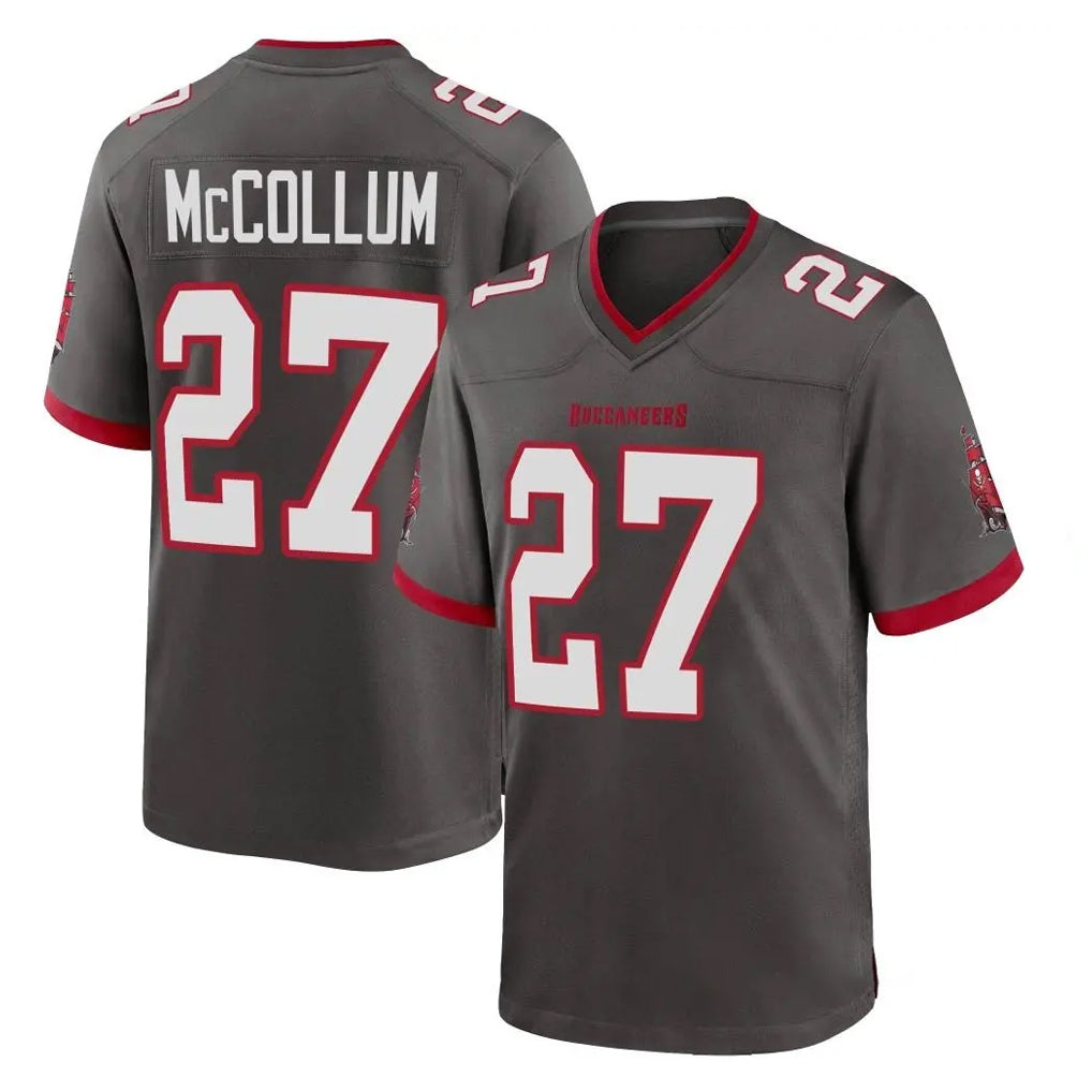 TB.Buccaneers #27 Zyon McCollum Player Pewter Alternate Home Game Ldoa Stitched Jerseys