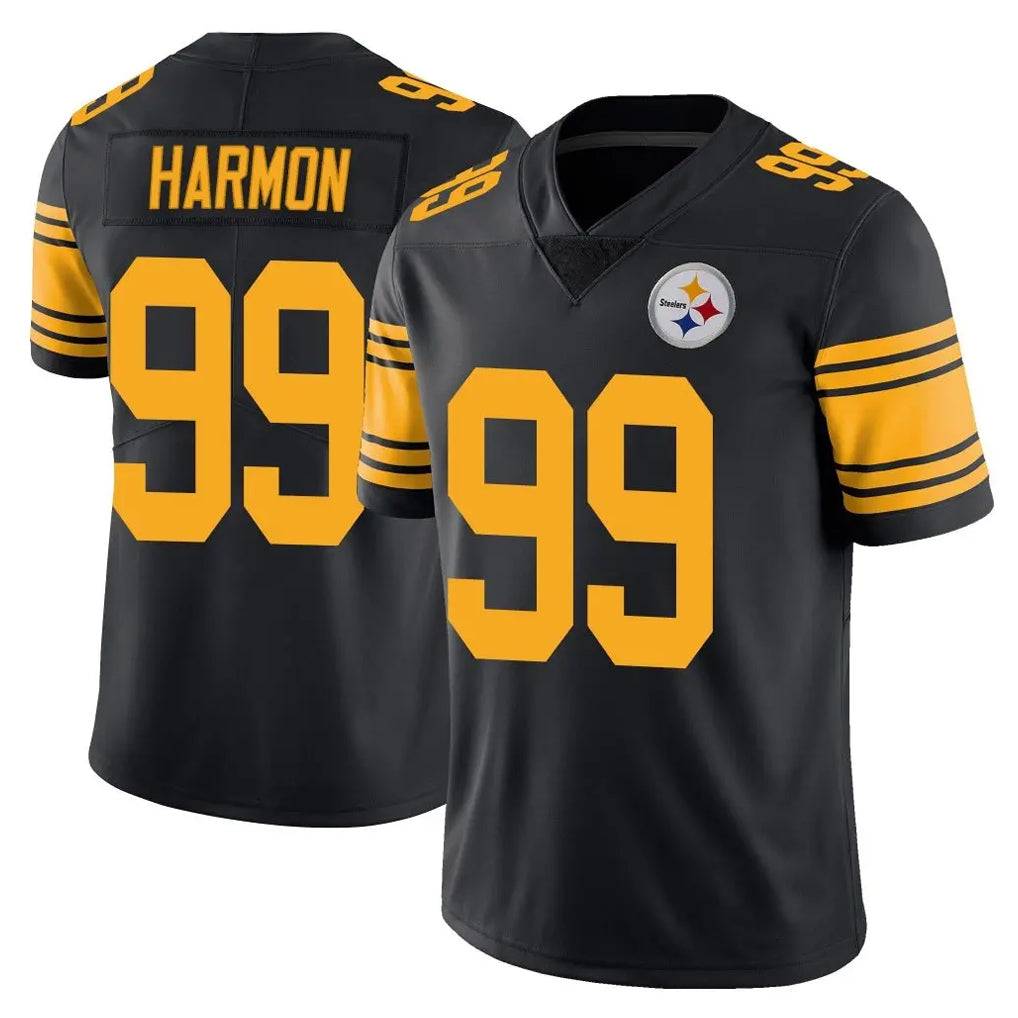 P.Steelers #99 Derrick Harmon Player Black Limited Color Rush Home Game Ldoa Stitched Jerseys