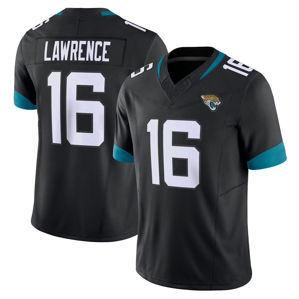 J.Jaguars #16 Trevor Lawrence Player Black Vapor F.U.S.E. Limited Home Game Ldoa Stitched Jerseys