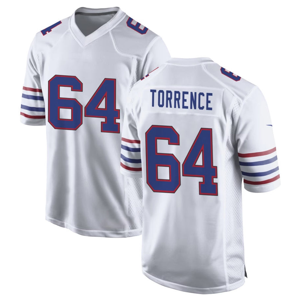 B.Bills #64 O'Cyrus Torrence Player White Alternate Game Ldoa Stitched Jerseys