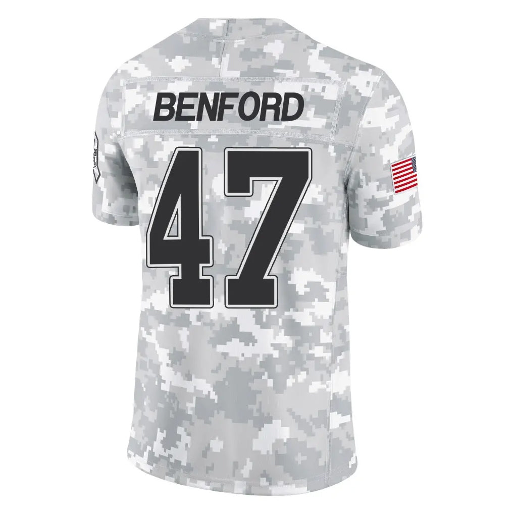 B.Bills #47 Christian Benford Player Arctic Camo Salute to Service Limited Ldoa Stitched Jerseys