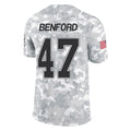 B.Bills #47 Christian Benford Player Arctic Camo Salute to Service Limited Ldoa Stitched Jerseys