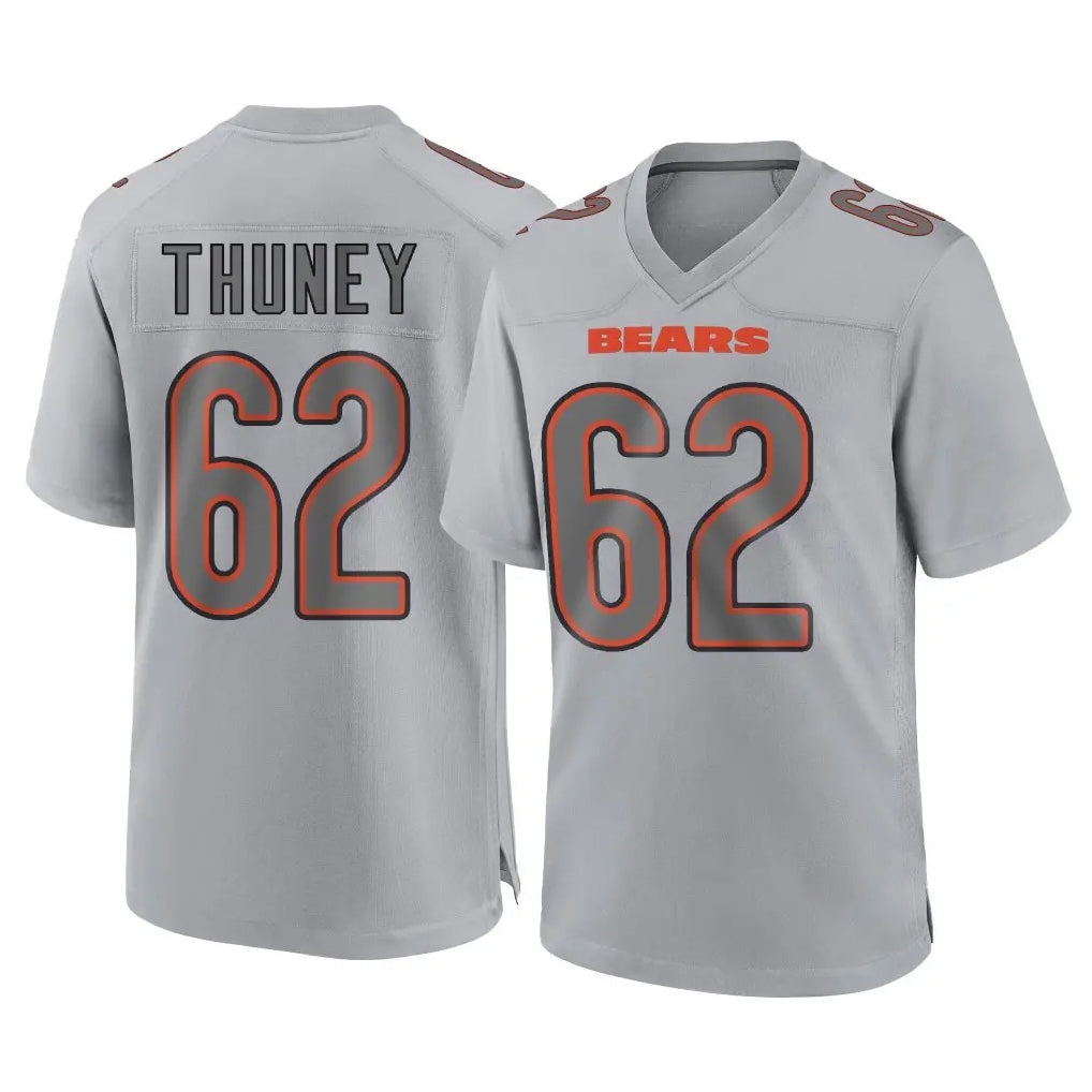 C.Bears #62 Joe Thuney Player Gray Atmosphere Fashion Game Ldoa Stitched Jerseys