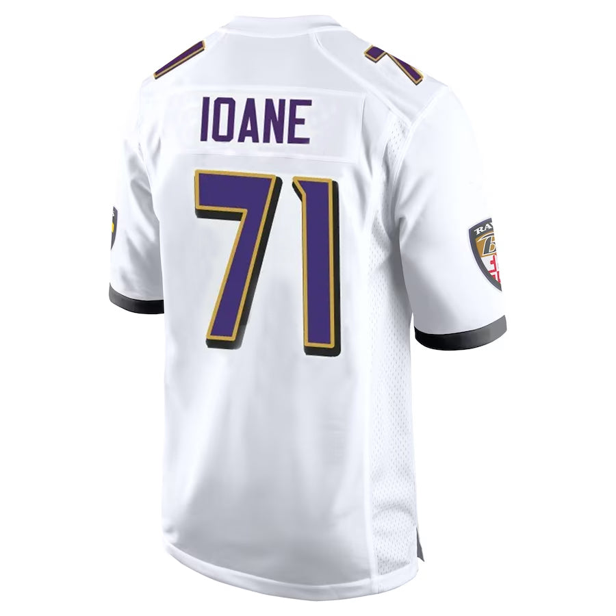 B.Ravens #71 Olaivavega Ioane Player White Alternate Home Ldoa Stitched Jerseys