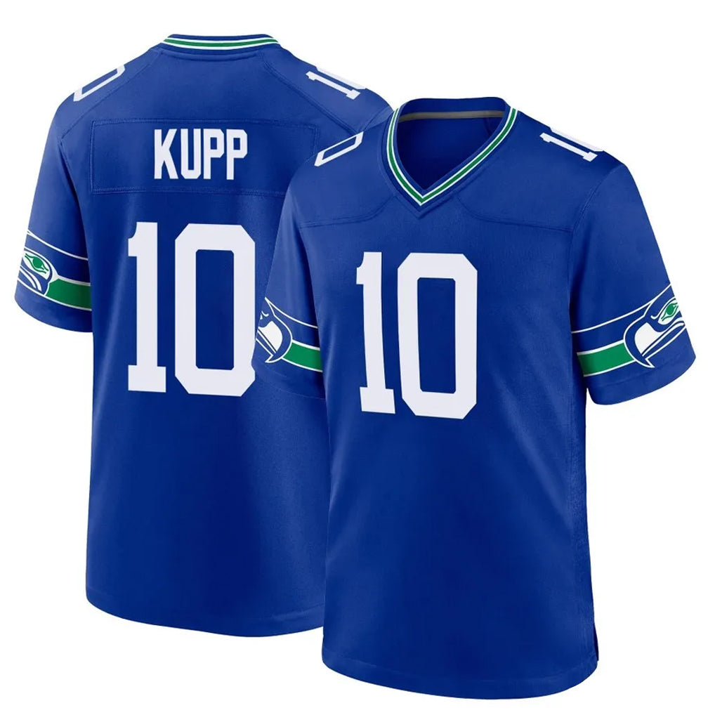 S.Seahawks #10 Cooper Kupp Player Royal Throwback Home Game Ldoa Stitched Jerseys