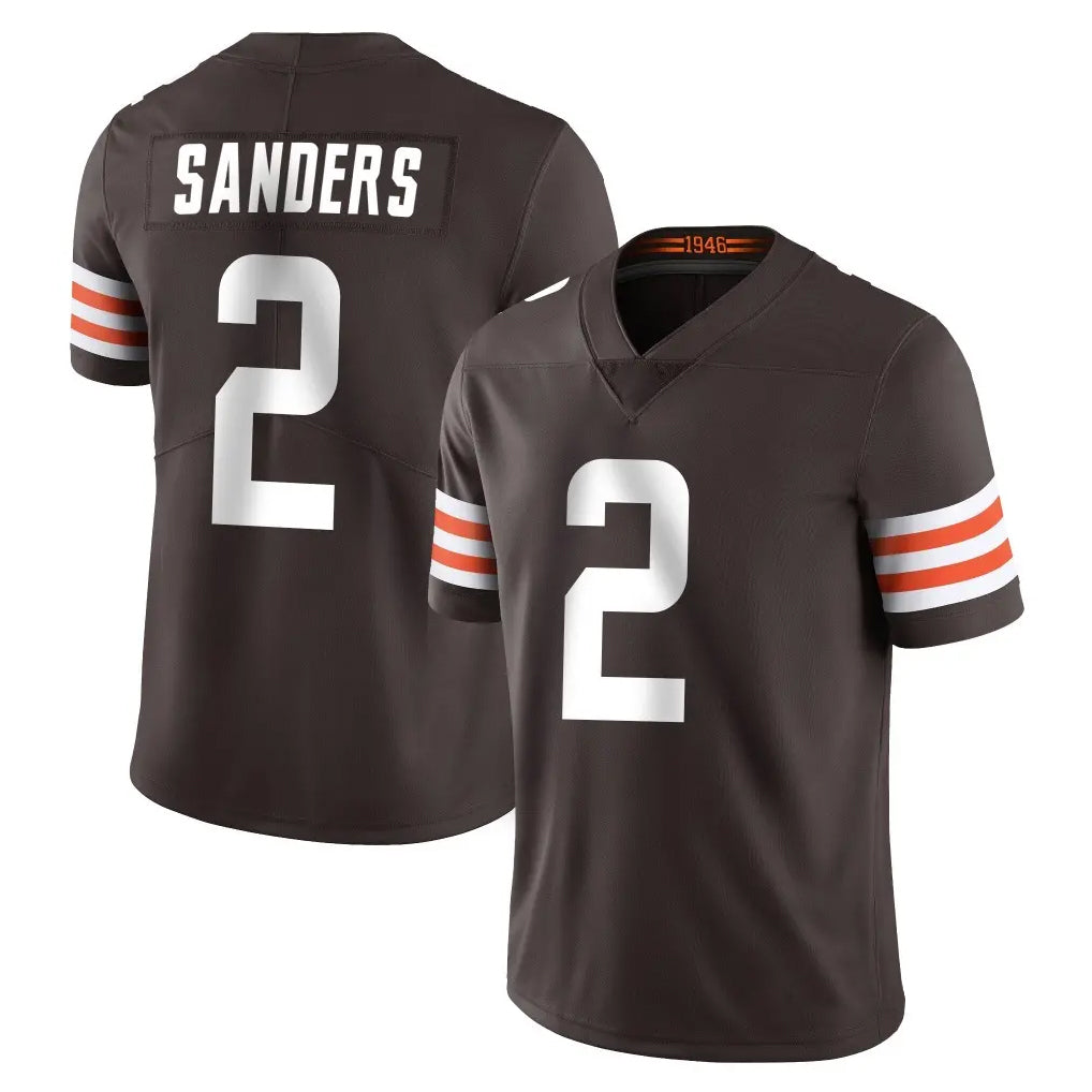 C.Browns #2 Shedeur Sanders Player Brown Color Vapor Untouchable Limited Home Game Ldoa Stitched Jerseys