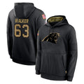 C.Panthers #63 Rasheed Walker Player Black Salute to Service Pullover Hoodies Limited Game Ldoa Stitched Jerseys