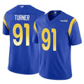 LA.Rams #91 Kobie Turner Player Royal Limited Vapor F.U.S.E. Home Game Ldoa Stitched Jerseys