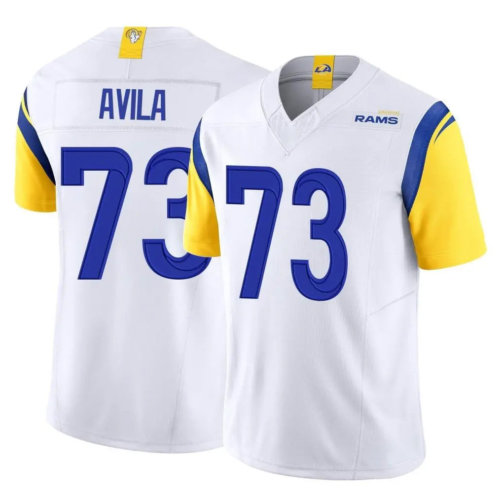 LA.Rams #73 Steve Avila Player White Limited Vapor F.U.S.E. Home Game Ldoa Stitched Jerseys