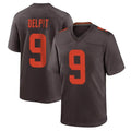 C.Browns #9 Grant Delpit Player Brown Alternate Home Game Ldoa Stitched Jerseys