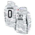 GB.Packers #0 Matthew Golden Player Arctic Camo Salute to Service Hoodies Limited Game Ldoa Stitched Jerseys