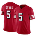 SF.49ers #5 Mike Evans Player Red Limited Alternate Vapor F.U.S.E. Home Game Ldoa Stitched Jerseys