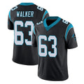 C.Panthers #63 Rasheed Walker Player Black Vapor Untouchable Limited Game Ldoa Stitched Jerseys (2)