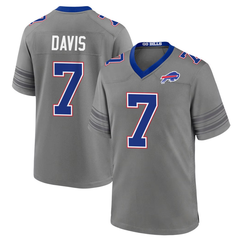 B.Bills #7 Ray Davis Player Gray Nickel City Home Game Xdoa Stitched Jerseys