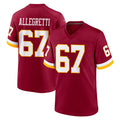 W.Commanders #67 Nick Allegretti Player Burgundy Game Home Ldoa Stitched Jerseys