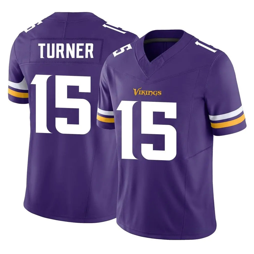 M.Vikings #15 Dallas Turner Player Purple Limited Vapor F.U.S.E. Home Game Ldoa Stitched Jerseys