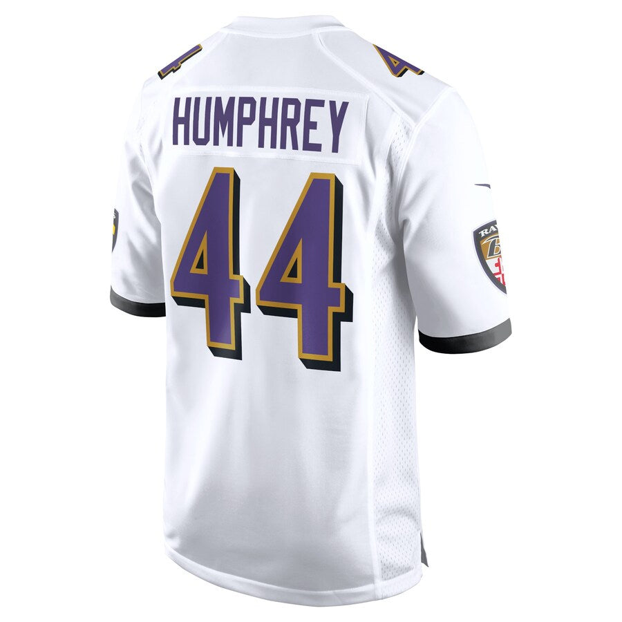 B.Ravens #44 Marlon Humphrey Player White Alternate Home Game Ldoa Stitched Jerseys