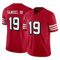 SF.49ers #19 Deebo Samuel Sr. Player Red Limited Alternate Vapor F.U.S.E. Home Game Ldoa Stitched Jerseys