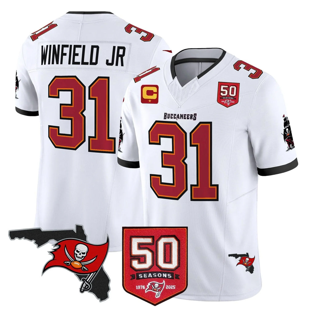 TB.Buccaneers #31 Antoine Winfield Jr. Player White Limited 2026 Season Vapor F.U.S.E. Home Game Ldoa Stitched Jerseys