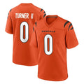 C.Bengals #0 DJ Turner II Player Orange Home Game Ldoa Stitched Jerseys