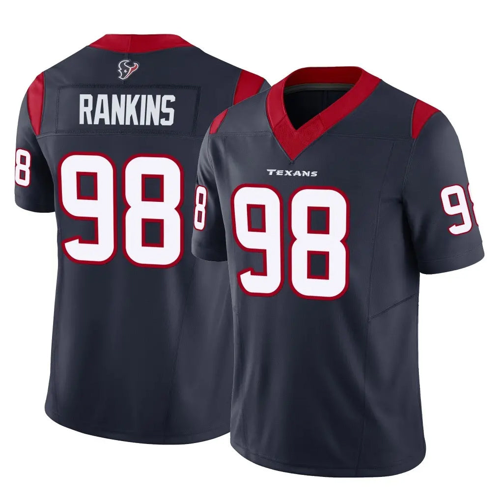 H.Texans #98 Sheldon Rankins Player Navy Limited Vapor F.U.S.E. Home Game Ldoa Stitched Jerseys