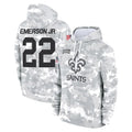 NO.Saints #22 Martin Emerson Jr. Player Arctic Camo Salute to Service Pullover Hoodies Limited Game Ldoa Stitched Jerseys