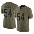 C.Bears #54 Brian Urlacher Player Olive Salute to Service Limited Game Ldoa Stitched Jerseys