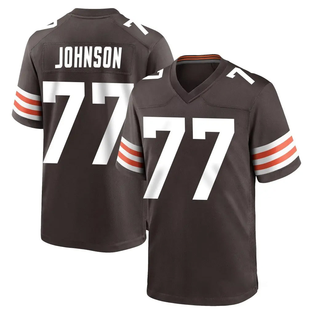 C.Browns #77 Zion Johnson Player Brown Home Game Ldoa Stitched Jerseys