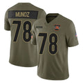 C.Bengals #78 Anthony Munoz Player Olive Salute to Service Limited Home Game Ldoa Stitched Jerseys
