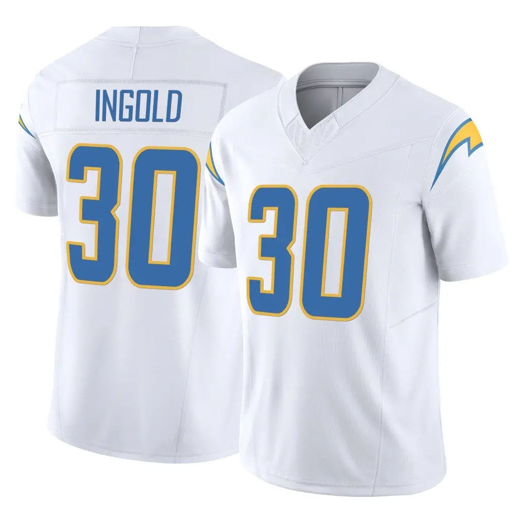 LA.Chargers #30 Alec Ingold Player White Limited Vapor F.U.S.E. Home Game Ldoa Stitched Jerseys