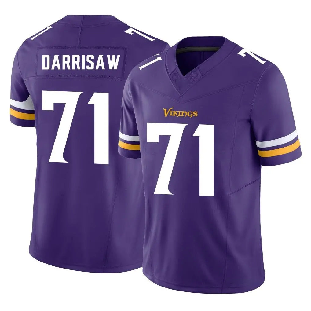 M.Vikings #71 Christian Darrisaw Player Purple Limited Vapor F.U.S.E. Home Game Ldoa Stitched Jerseys