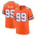 D.Broncos #99 Zach Allen Player Orange Alternate Collection Throwback Game Ldoa Stitched Jerseys