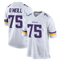 M.Vikings #75 Brian O'Neill Player White Home Game Ldoa Stitched Jerseys