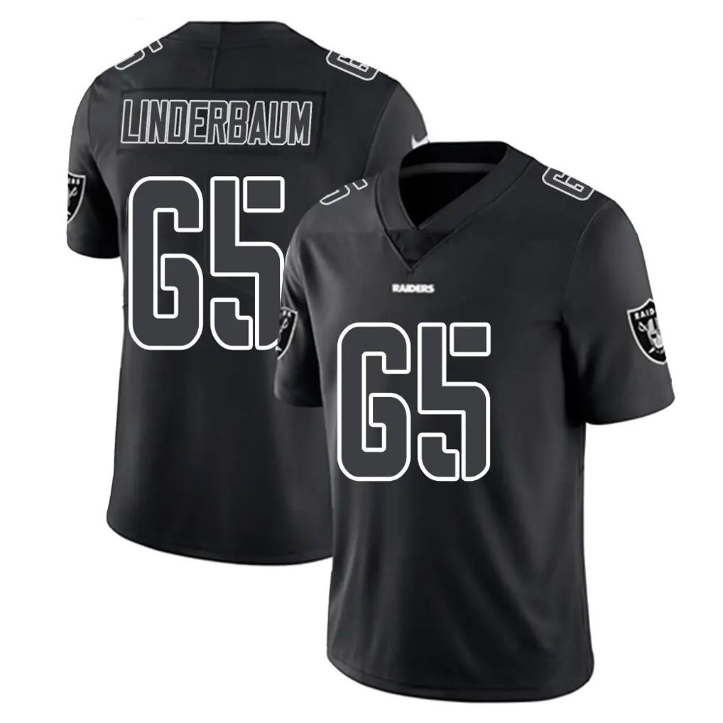 LV.Raiders #65 Tyler Linderbaum Player Black Limited Black Impact Home Game Ldoa Stitched Jerseys