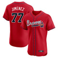 A.Braves #77 Joe Jimenez Player Red Limited Elite Home Game Ldoa Stitched Jerseys