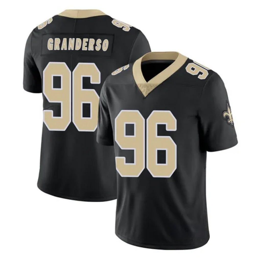 NO.Saints #96 Carl Granderson Player Black Limited Vapor Untouchable Home Game Ldoa Stitched Jerseys