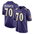 B.Ravens #70 Roger Rosengarten Player Purple Color Rush Home Game Ldoa Stitched Jerseys