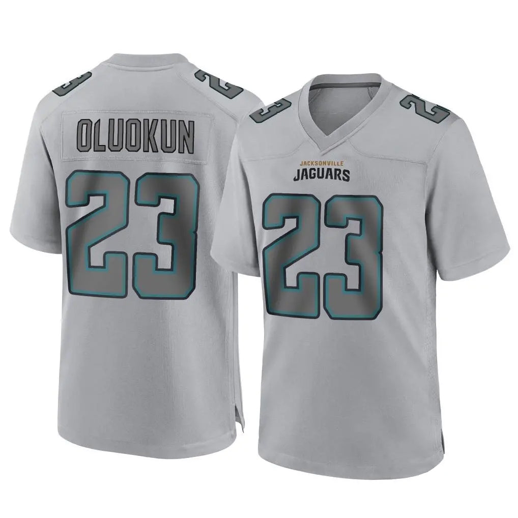 J.Jaguars #23 Foyesade Oluokun Player Gray Atmosphere Fashion Home Game Ldoa Stitched Jerseys