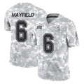 TB.Buccaneers #6 Baker Mayfield Player Arctic Camo Limited Salute To Service Home Game Ldoa Stitched Jerseys