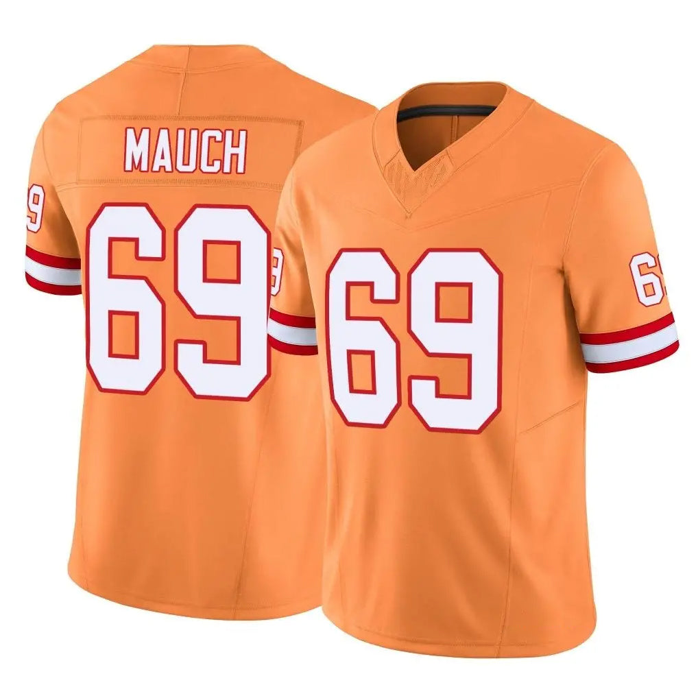 TB.Buccaneers #69 Cody Mauch Player Orange Limited Vapor F.U.S.E. Home Game Ldoa Stitched Jerseys