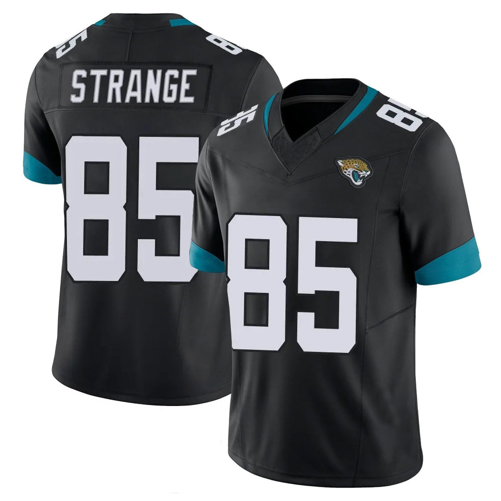 J.Jaguars #85 Brenton Strange Player Black Vapor F.U.S.E. Limited Home Game Ldoa Stitched Jerseys
