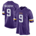 M.Vikings #9 J.J. McCarthy Player Purple Home Game Ldoa Stitched Jerseys