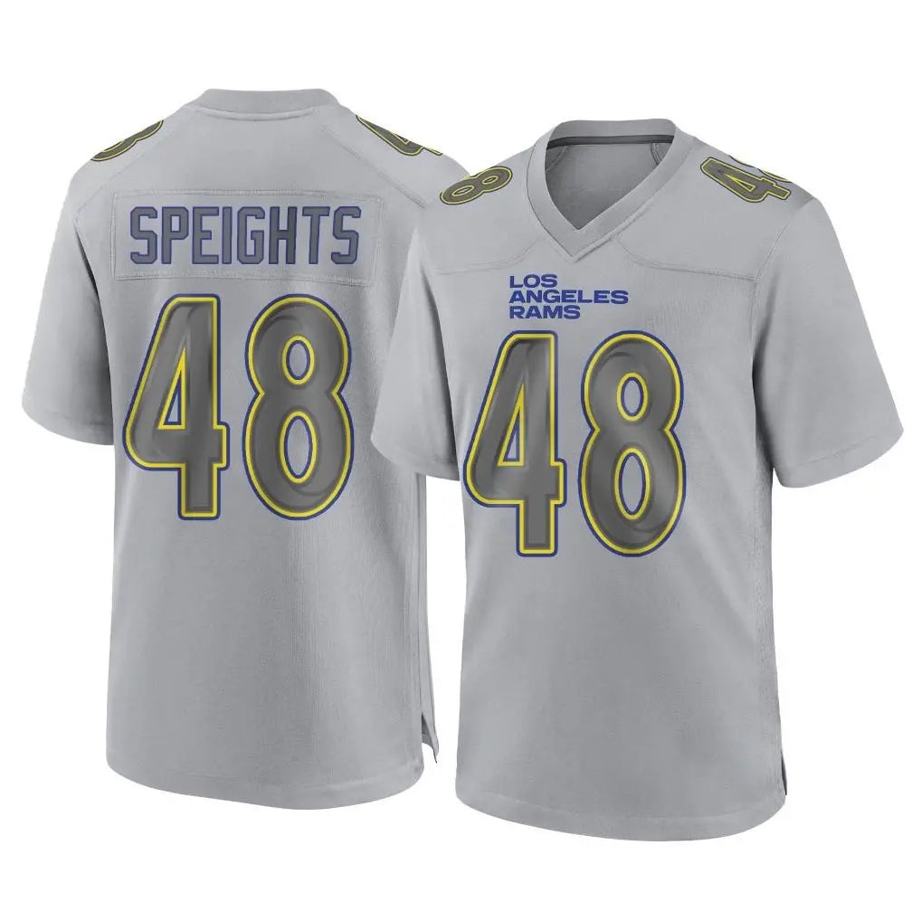 LA.Rams #48 Omar Speights Player Gray Atmosphere Fashion Home Game Ldoa Stitched Jerseys