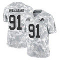 D.Lions #91 Tyleik Williams Player Arctic Camo Salute To Service Limited Ldoa Stitched Jerseys