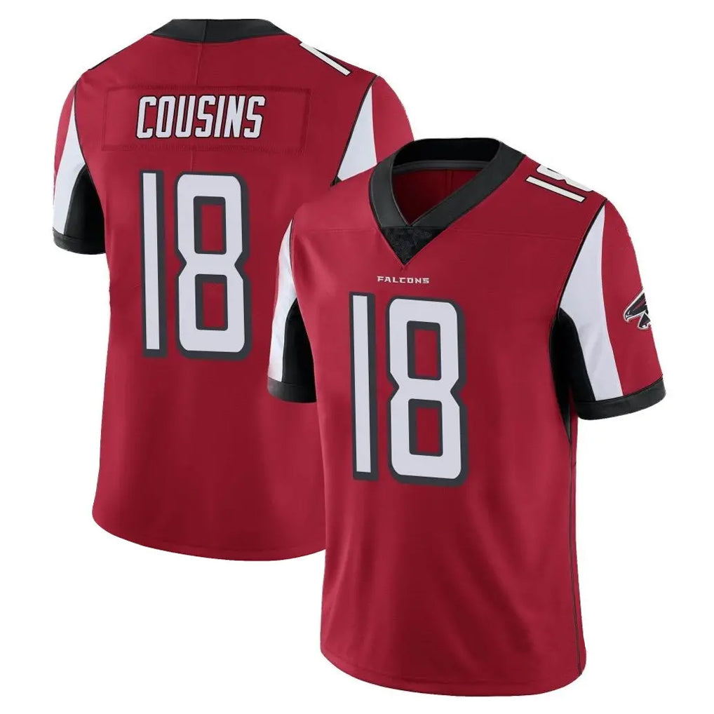 A.Falcons #18 Kirk Cousins Player Red Color Vapor Untouchable Limited Home Game Ldoa Stitched Jerseys