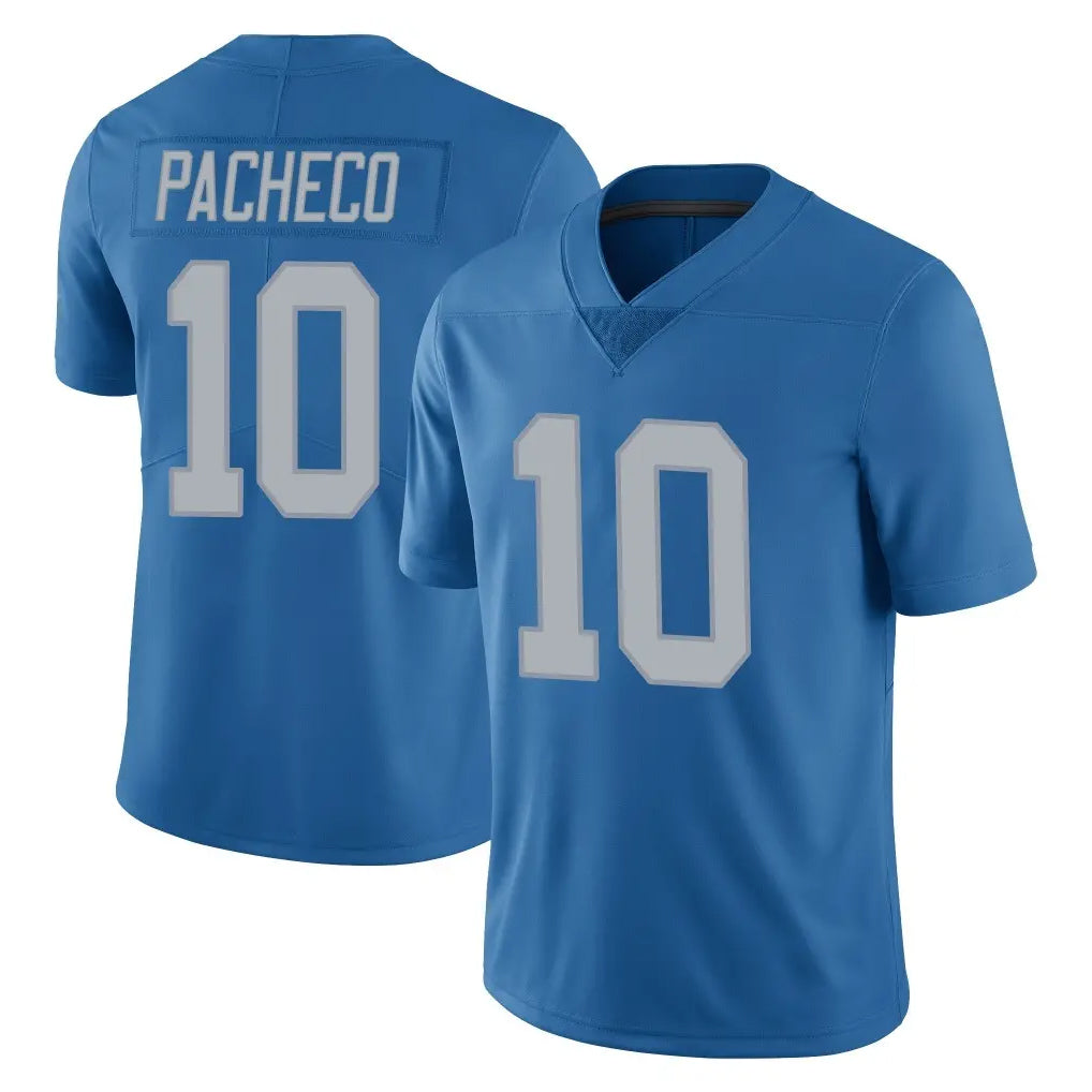 D.Lions #10 Isiah Pacheco Player Blue Limited Throwback Vapor Untouchable Ldoa Stitched Jerseys
