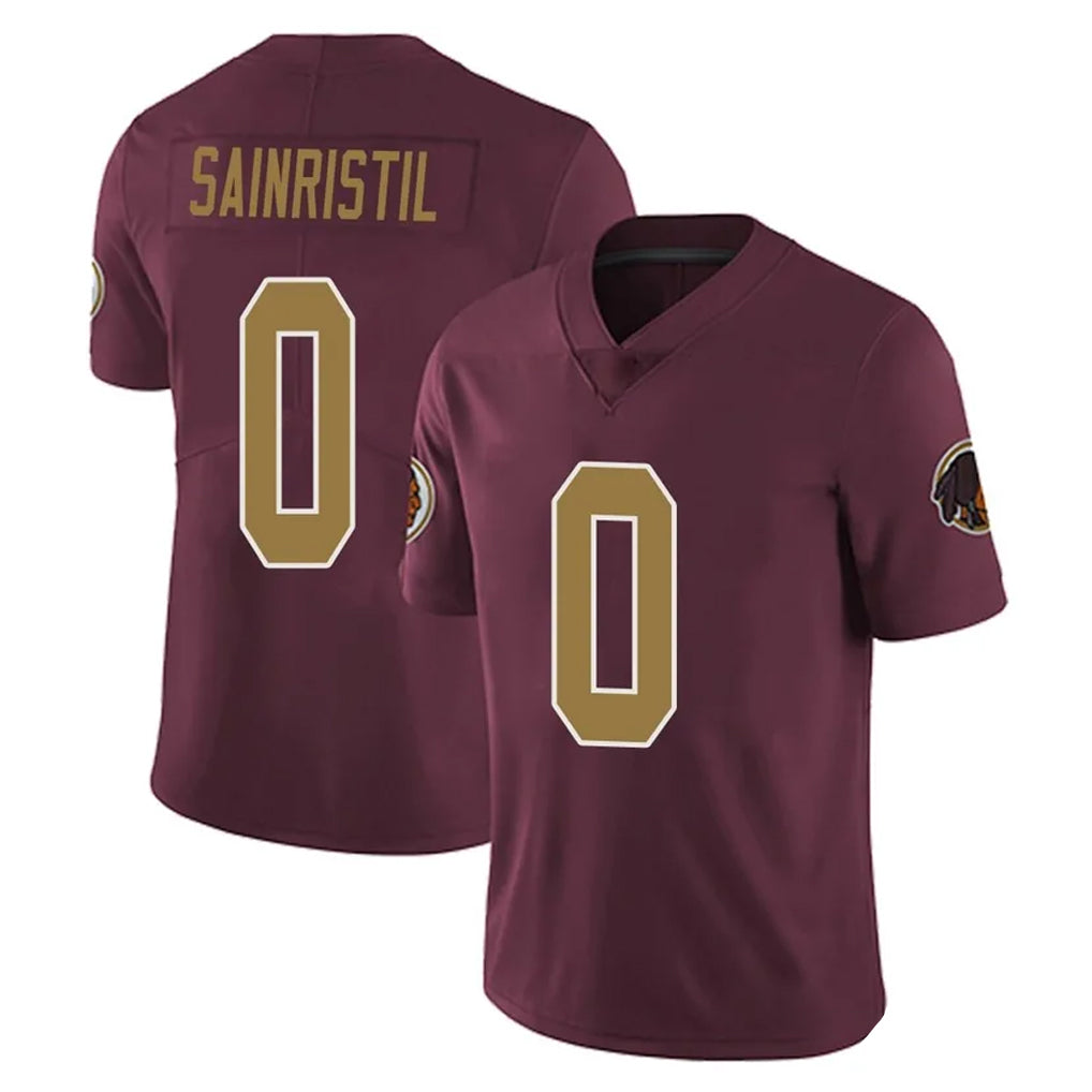 W.Commanders #0 Mike Sainristil Player Burgundy Alternate Vapor Untouchable Home Game Ldoa Stitched Jerseys