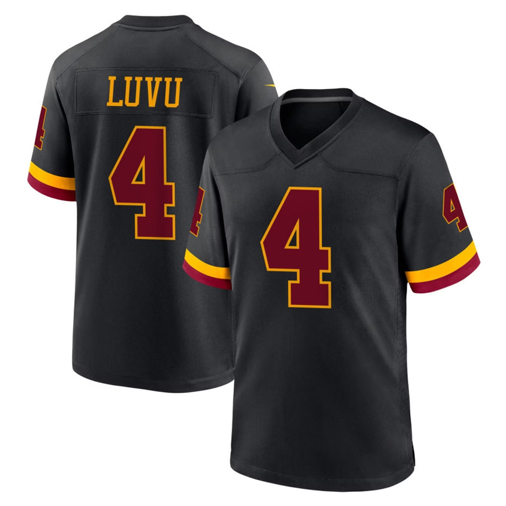 W.Commanders #4 Frankie Luvu Player Black Limited Home Game Ldoa Stitched Jerseys