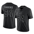 B.Bills #64 O'Cyrus Torrence Player Black RFLCTV Limited Xdoa Stitched Jerseys